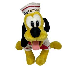 Disney Cruise Line Pluto Sailor Plush Bean Bag Dog Toy Collectible 6"x8" Cartoon